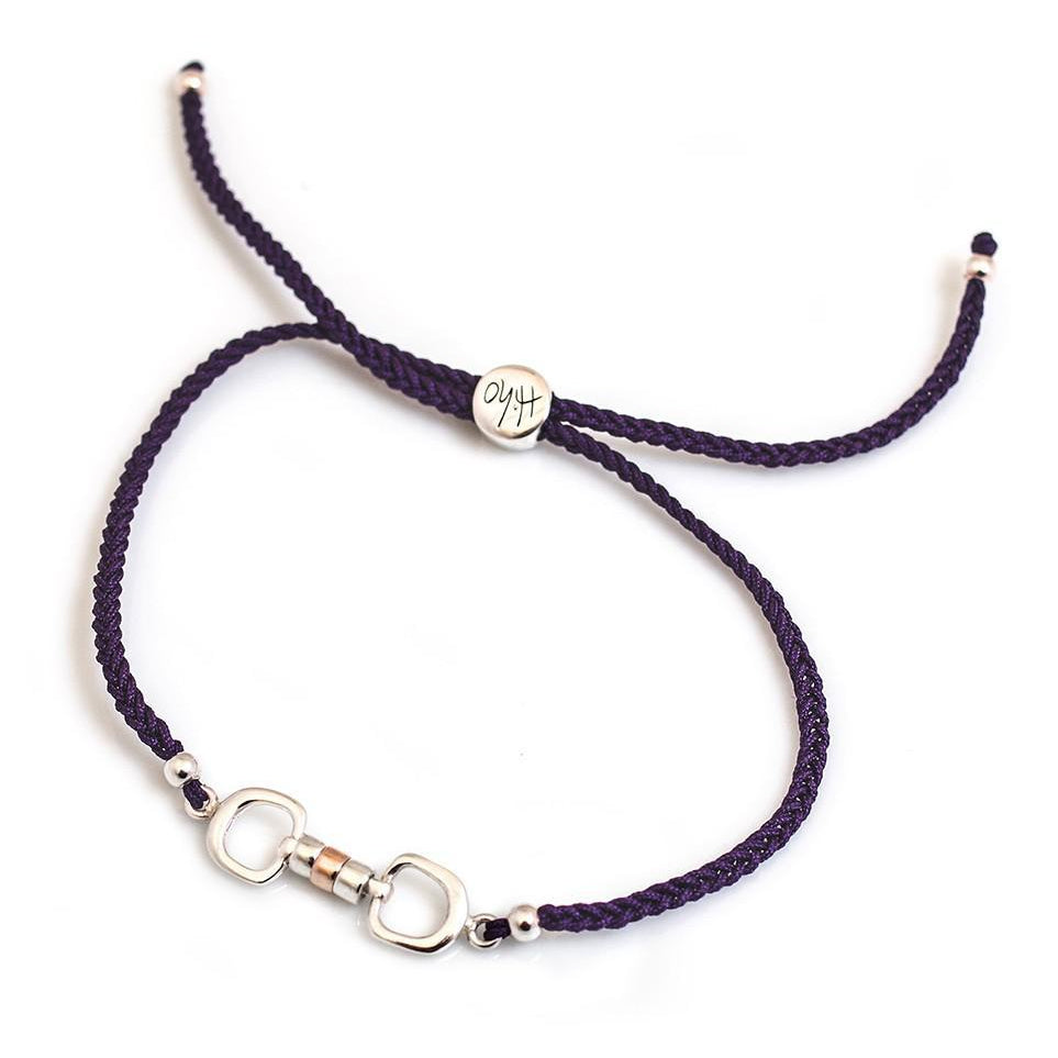 Exclusive Sterling Silver & 9ct Solid Rose Gold Cherry Roller Friendship Bracelet