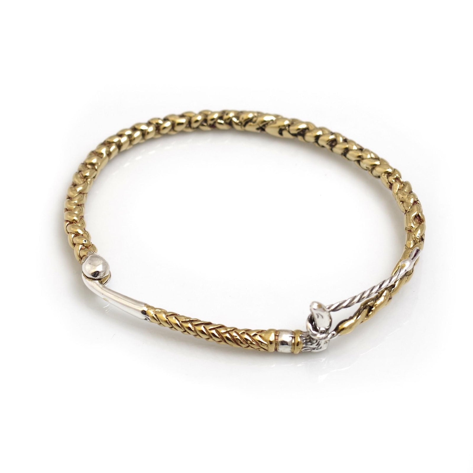 Exclusive Sterling Silver & 18ct Gold Plate whip Bracelet