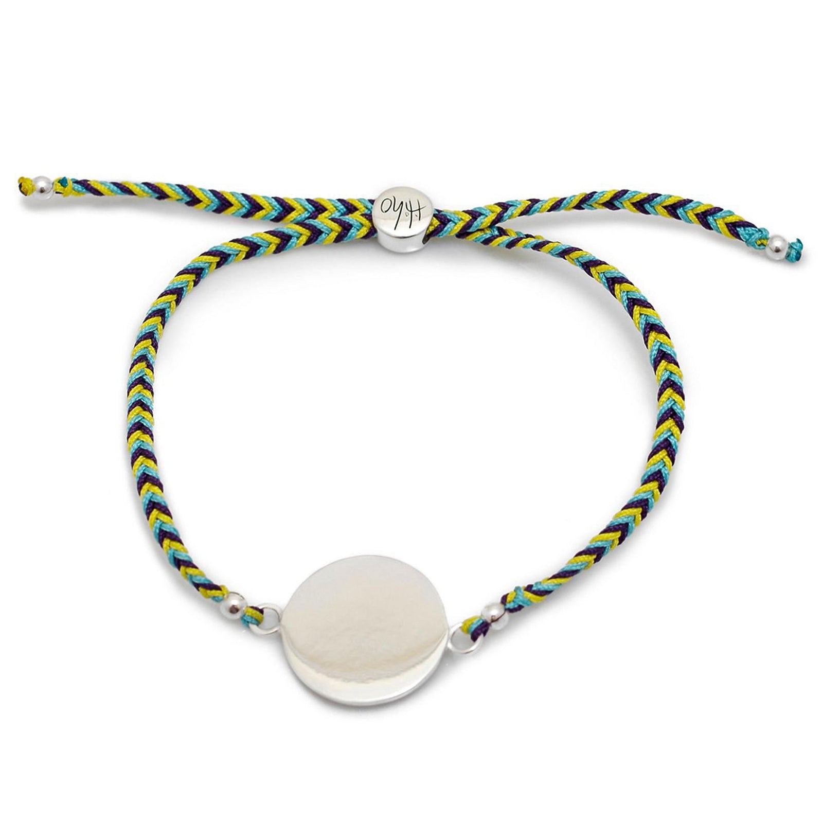 Exclusive Sterling Silver Pony Club Disc Friendship Bracelet