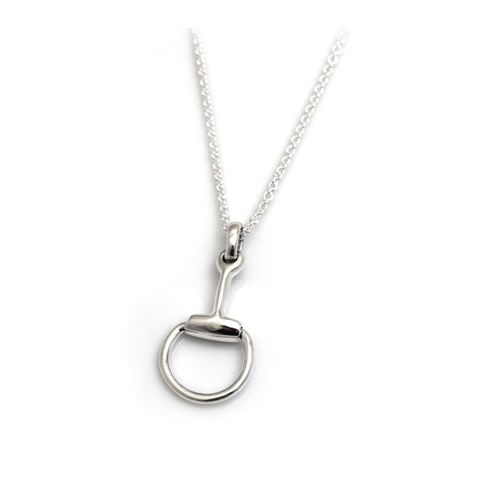 Sterling Silver Snaffle Pendant on Fine Trace Chain