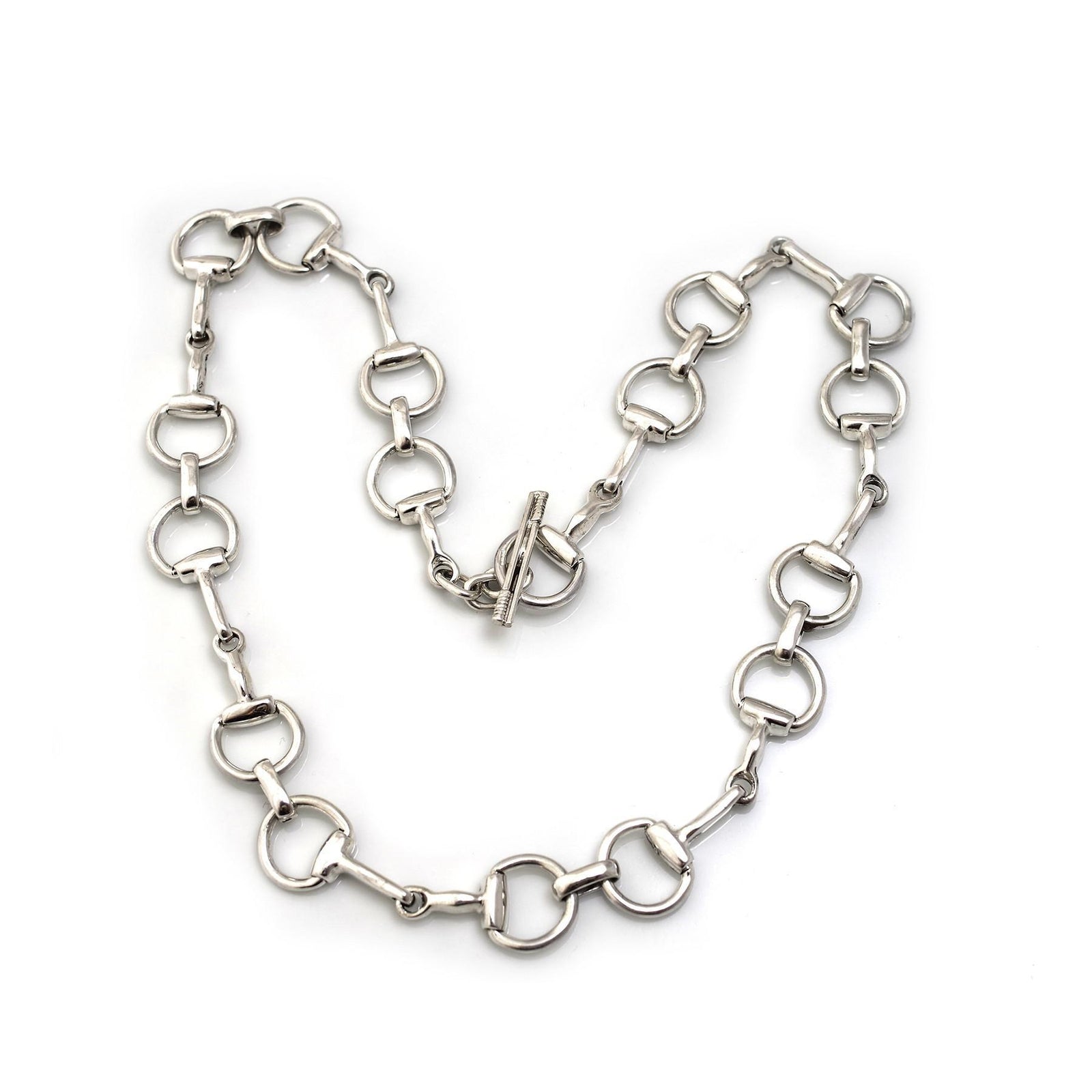 Sterling Silver Snaffle Necklace