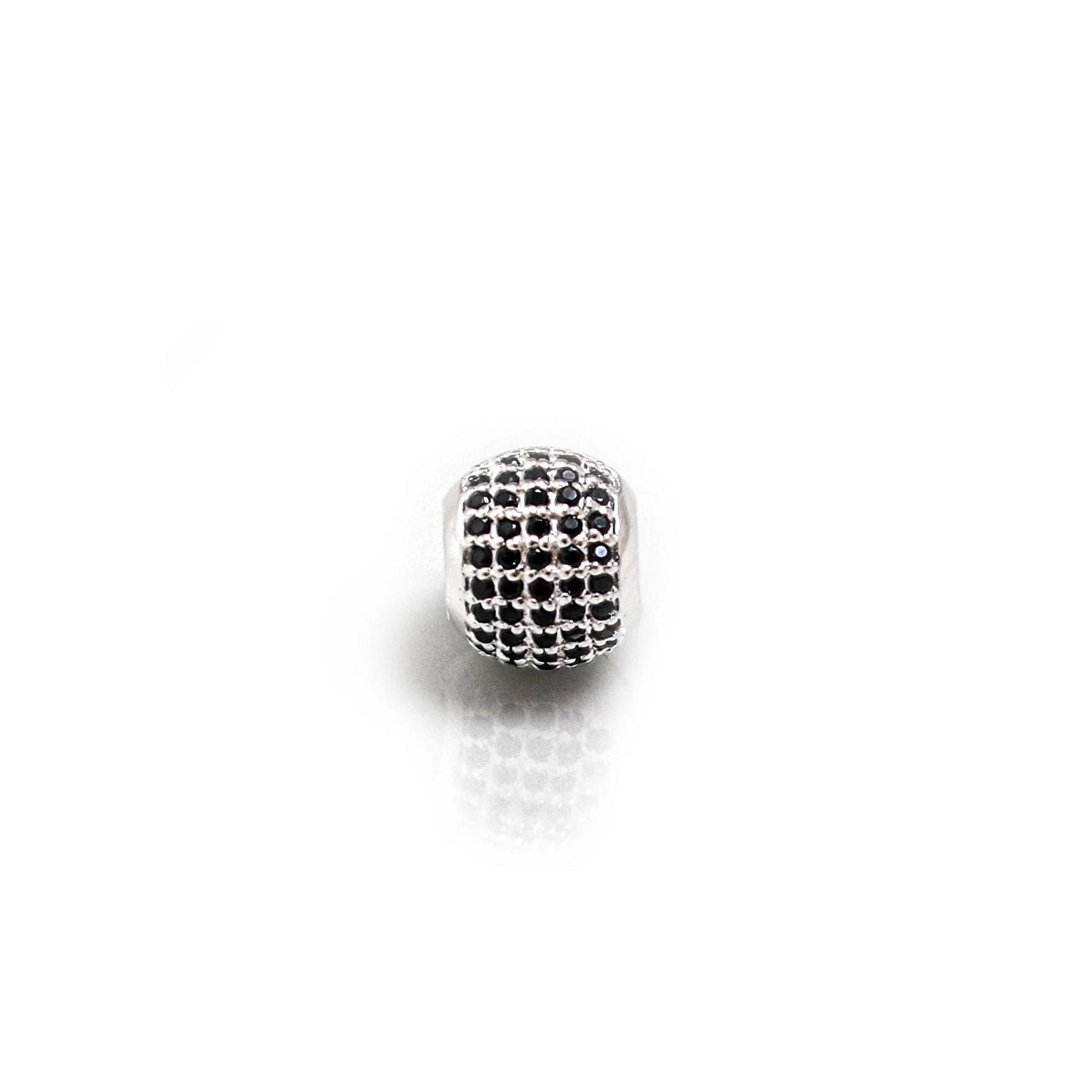 Exclusive Sterling Silver & CZ Labrador Roller Ball Bead