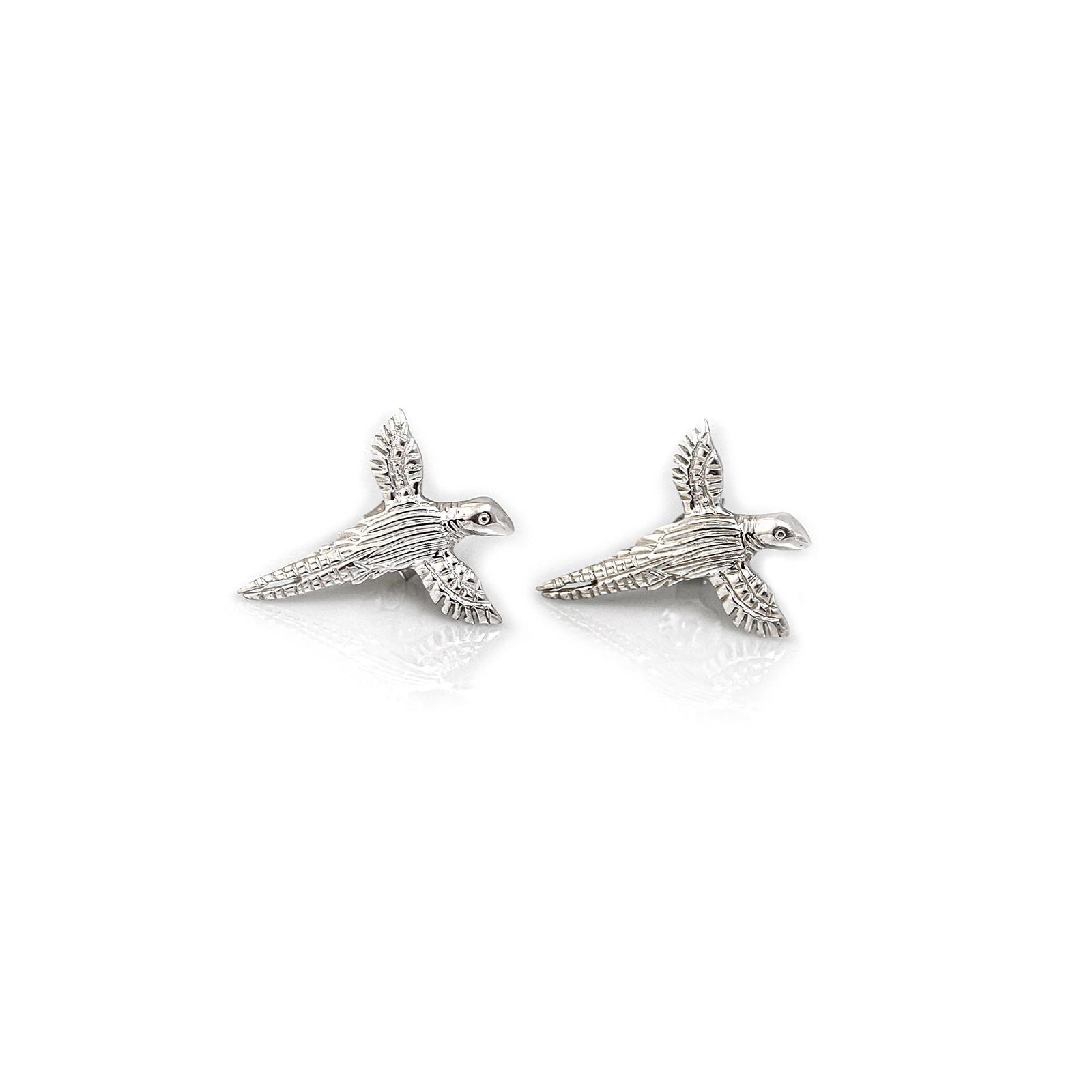 Exclusive Sterling Silver Pheasant Studs