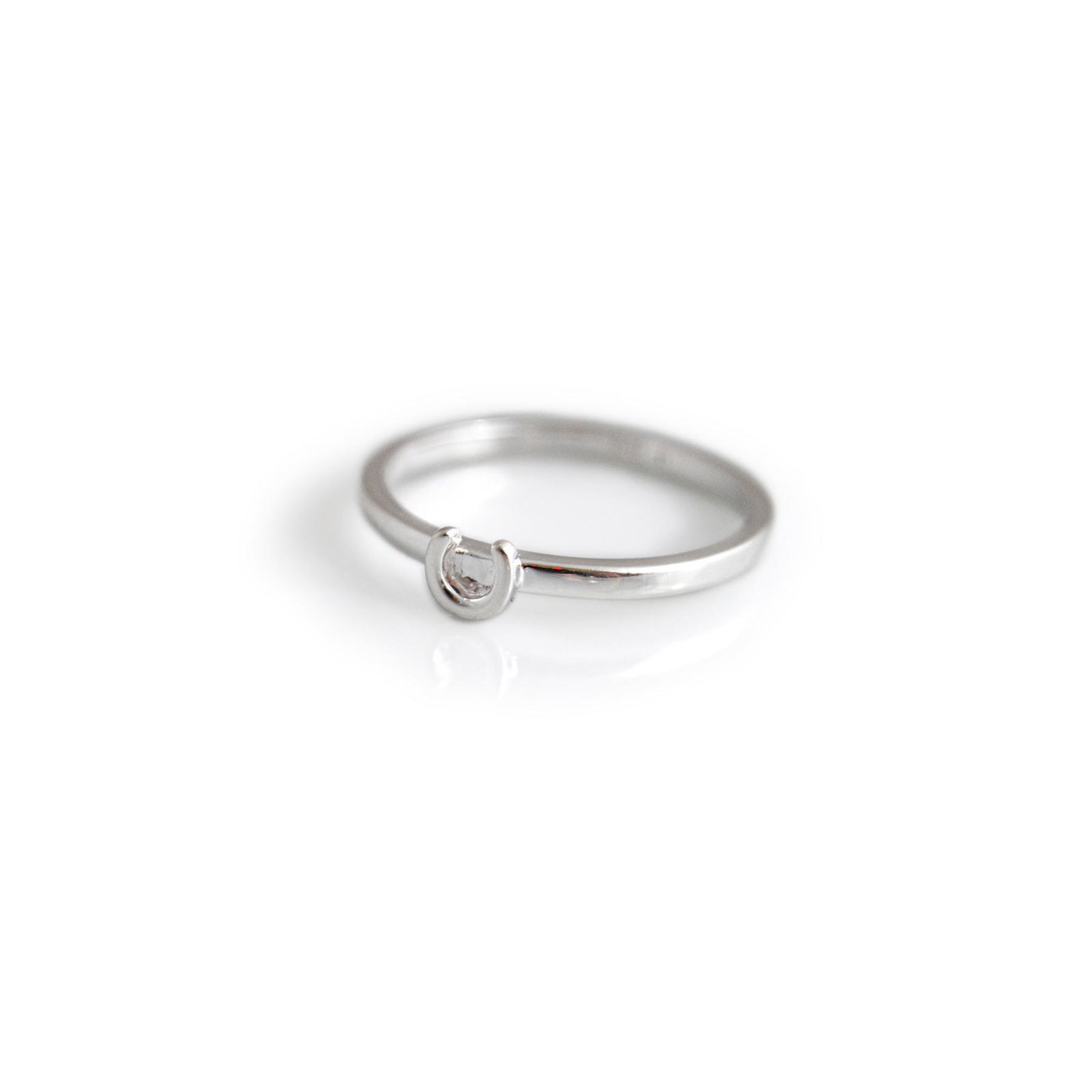 Exclusive Sterling Silver Dinky Horseshoe Stacking Ring