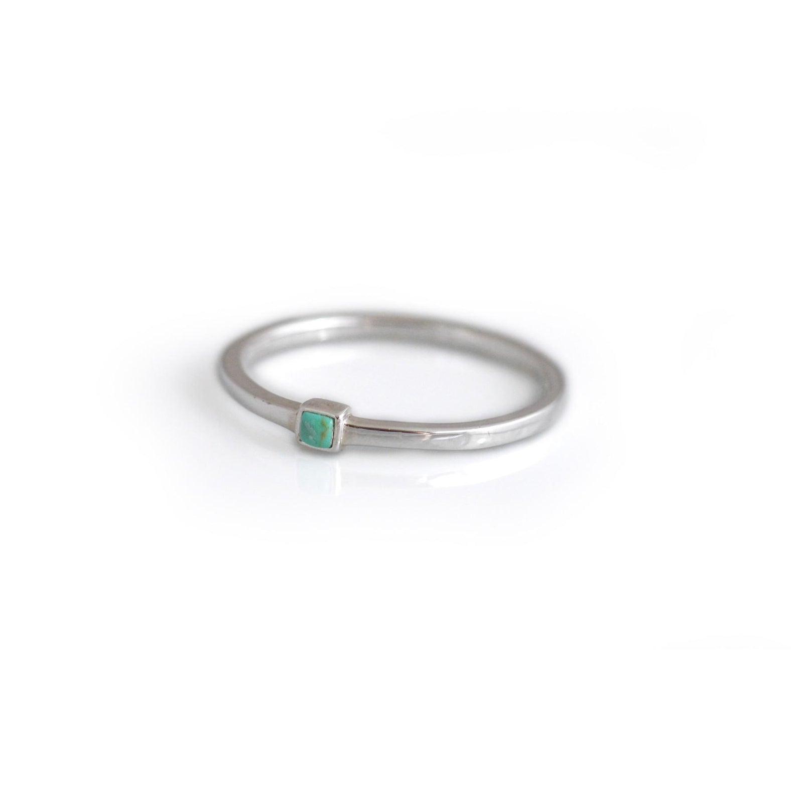 Sterling Silver & Turquoise Ring Dinky Stacking Ring