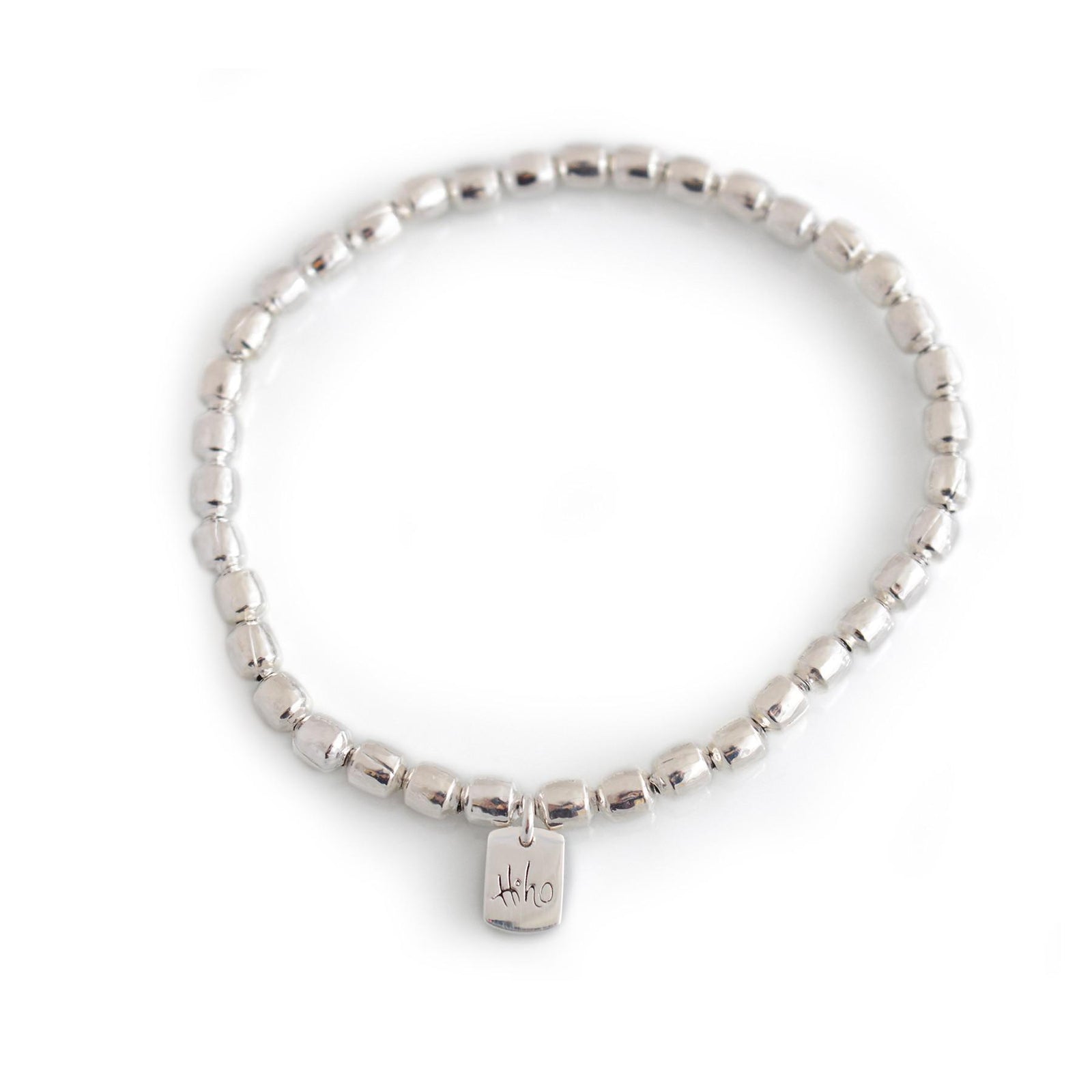Sterling Silver Drum Bead Bracelet