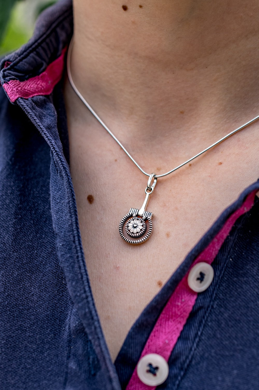 Exclusive Sterling Silver Western Snaffle Pendant With Chain