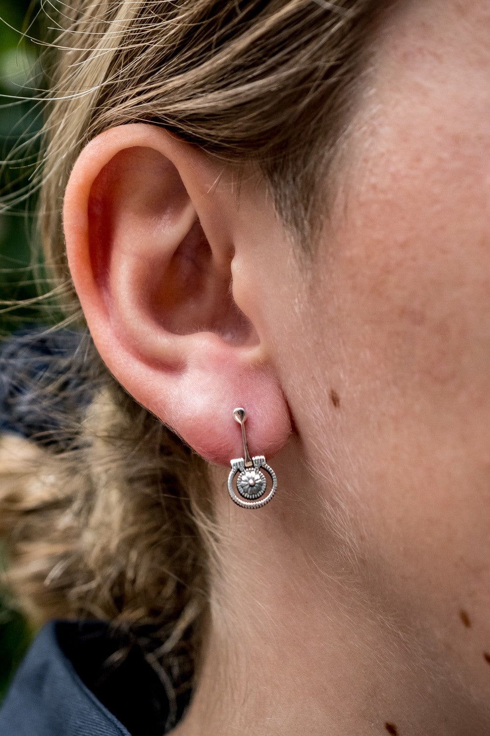 Exclusive Sterling Silver Western Snaffle Earrings