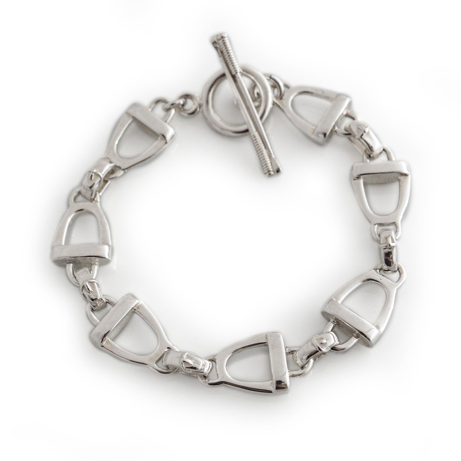 Sterling Silver Stirrups Bracelet