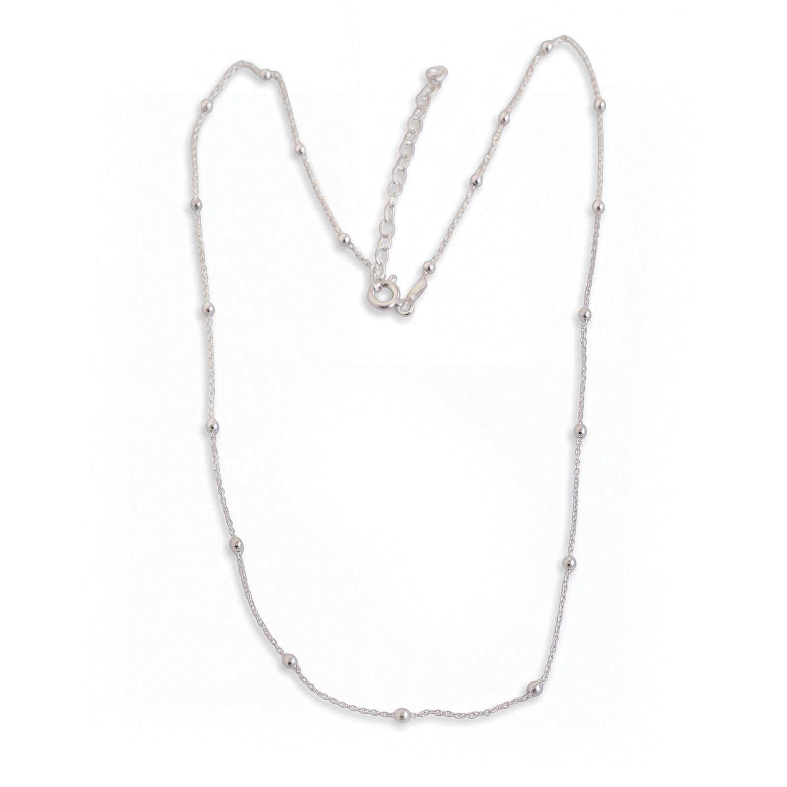 Sterling Silver Beaded Trace Chain