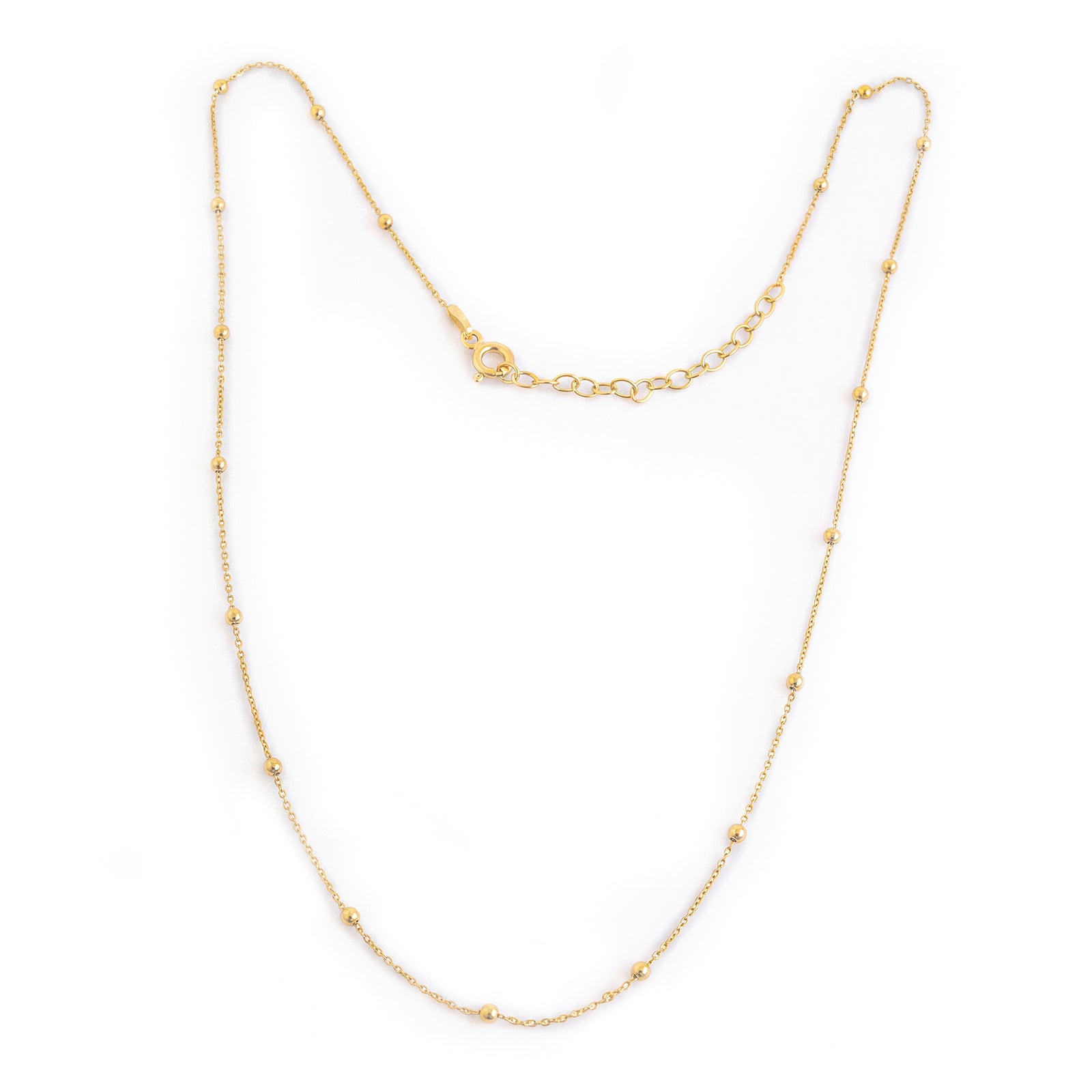 Sterling Silver Beaded Trace Chain