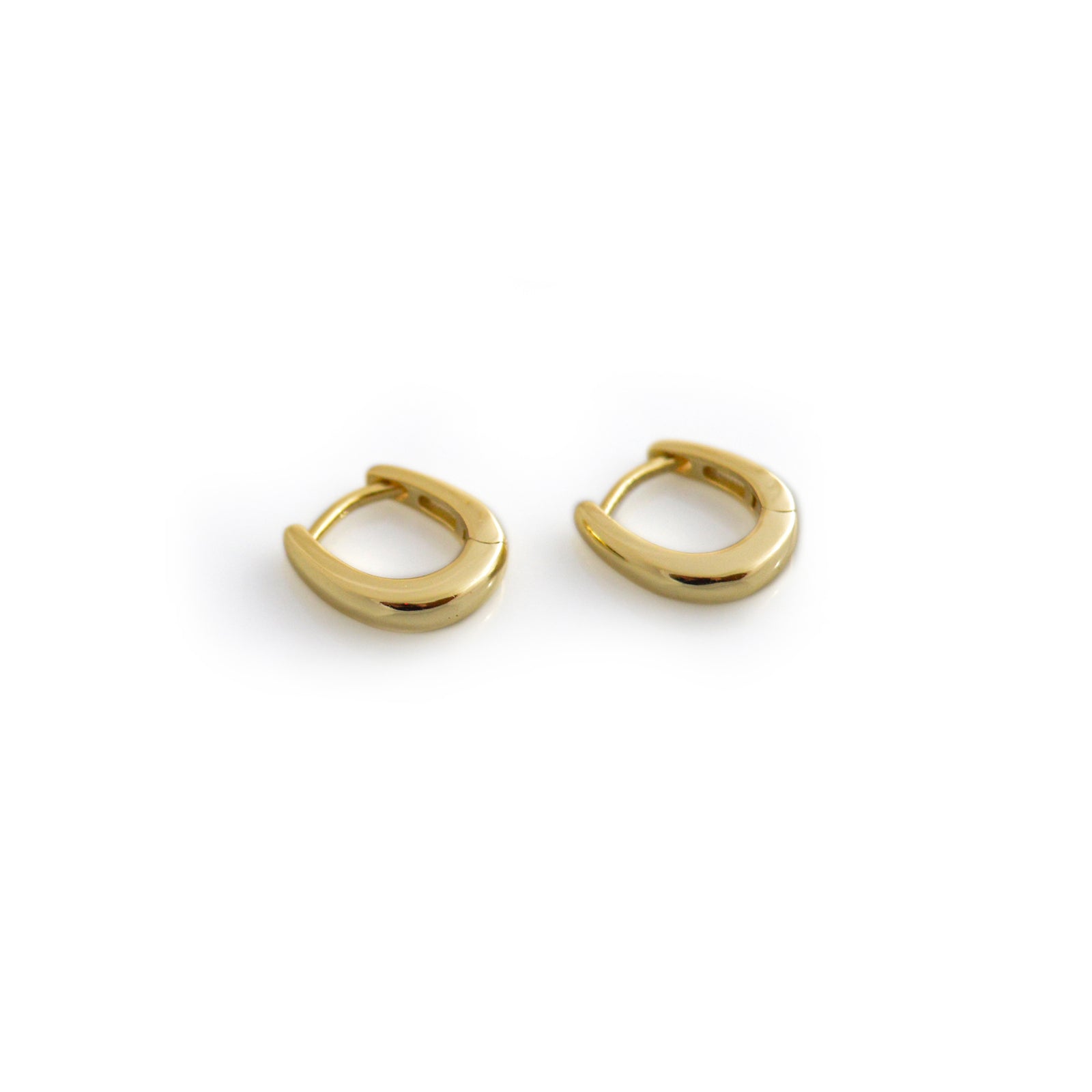 Sterling Silver & 18ct Gold Plated Huggie Hoop Earrings