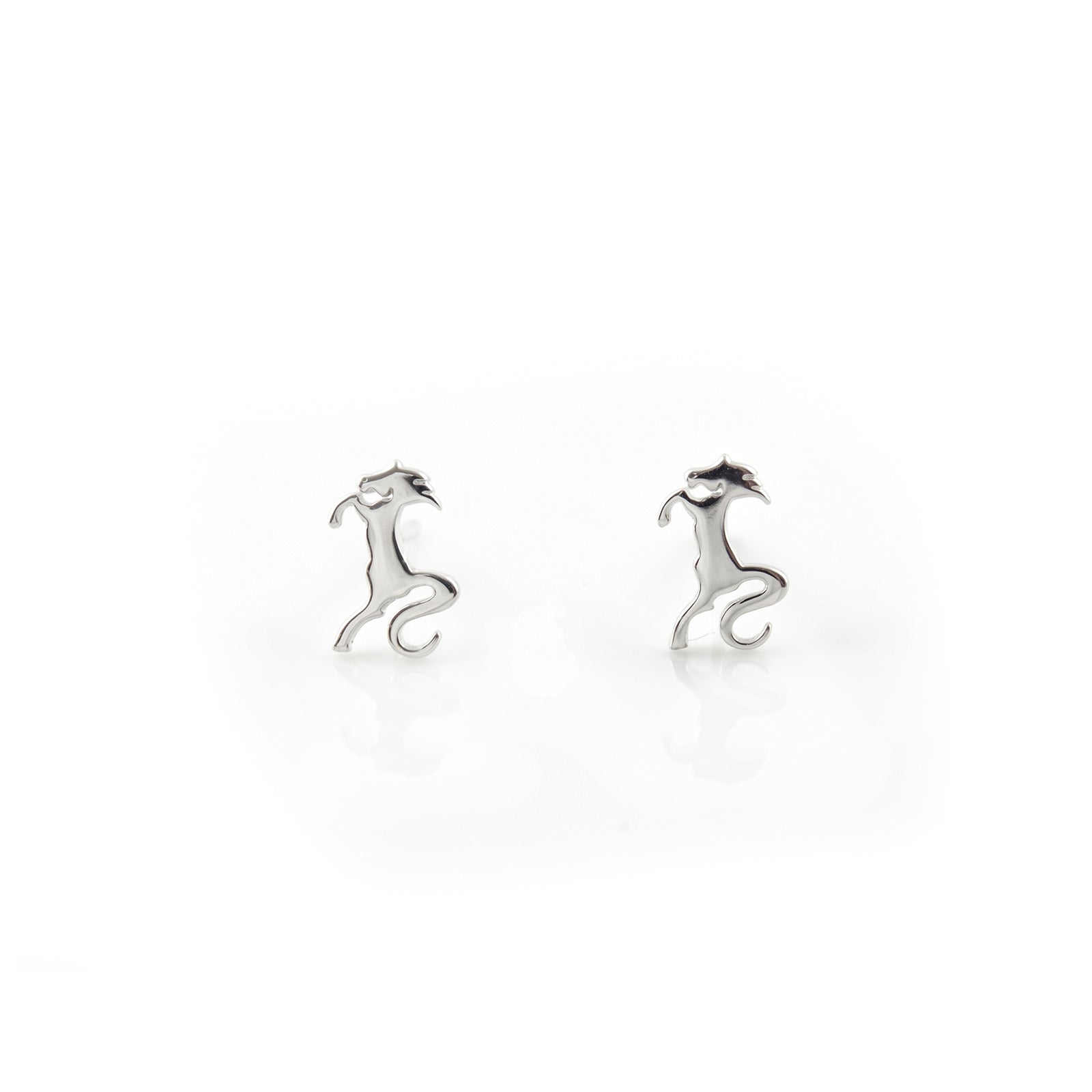 Exclusive Sterling Silver Hiho Rearing Horse Stud Earrings