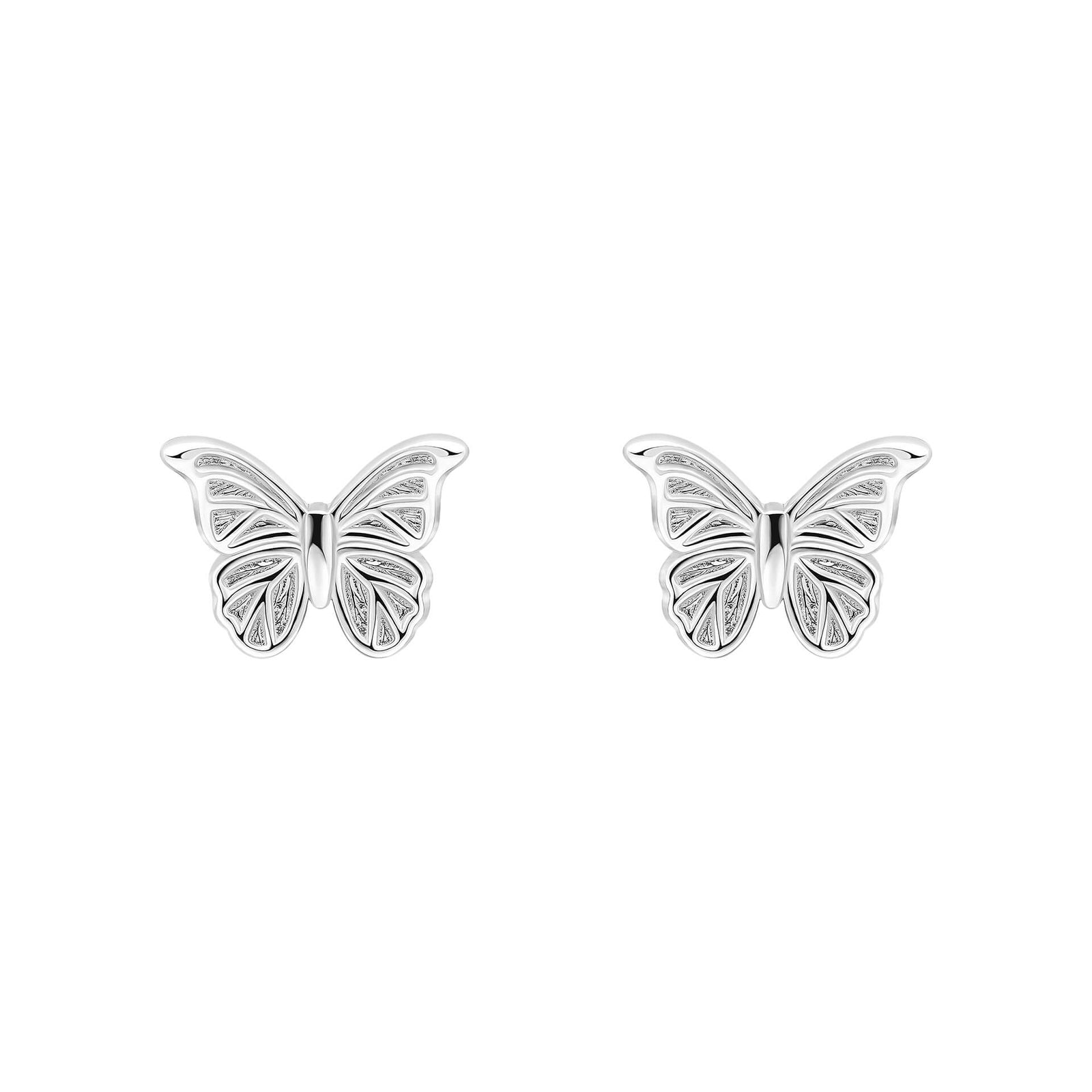 Laura Ashley Sterling Silver Butterfly Garden Stud Earrings
