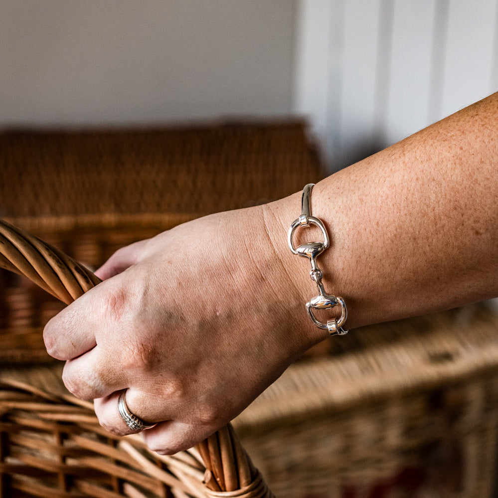 Sterling Silver Double Snaffle Bracelet