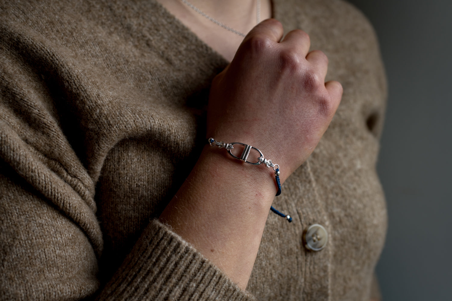 Exclusive Sterling Silver Stirrups Friendship Bracelet