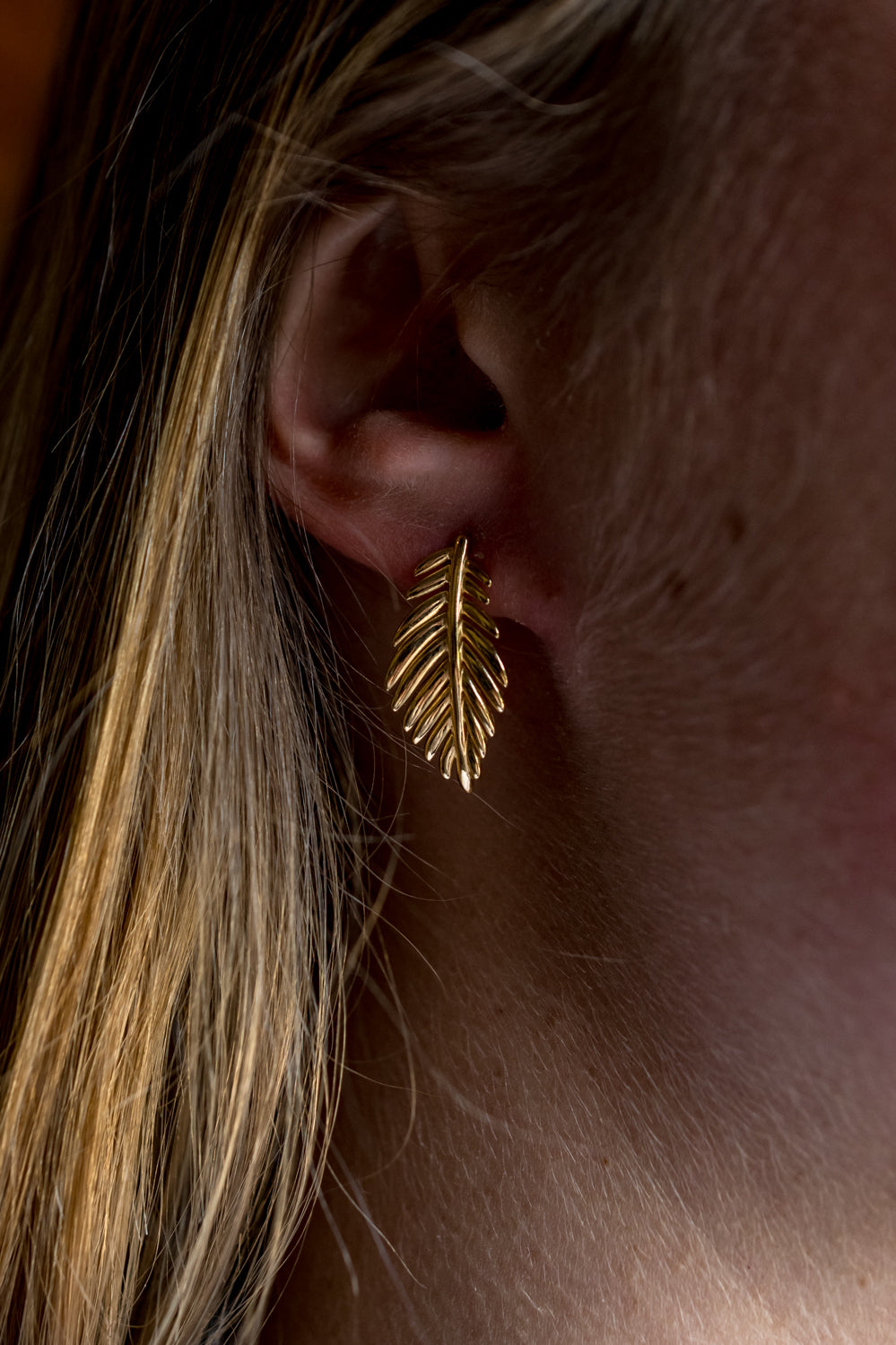 Laura Ashley Sterling Silver & 18ct Gold Plated Marlbrook Leaf Earrings