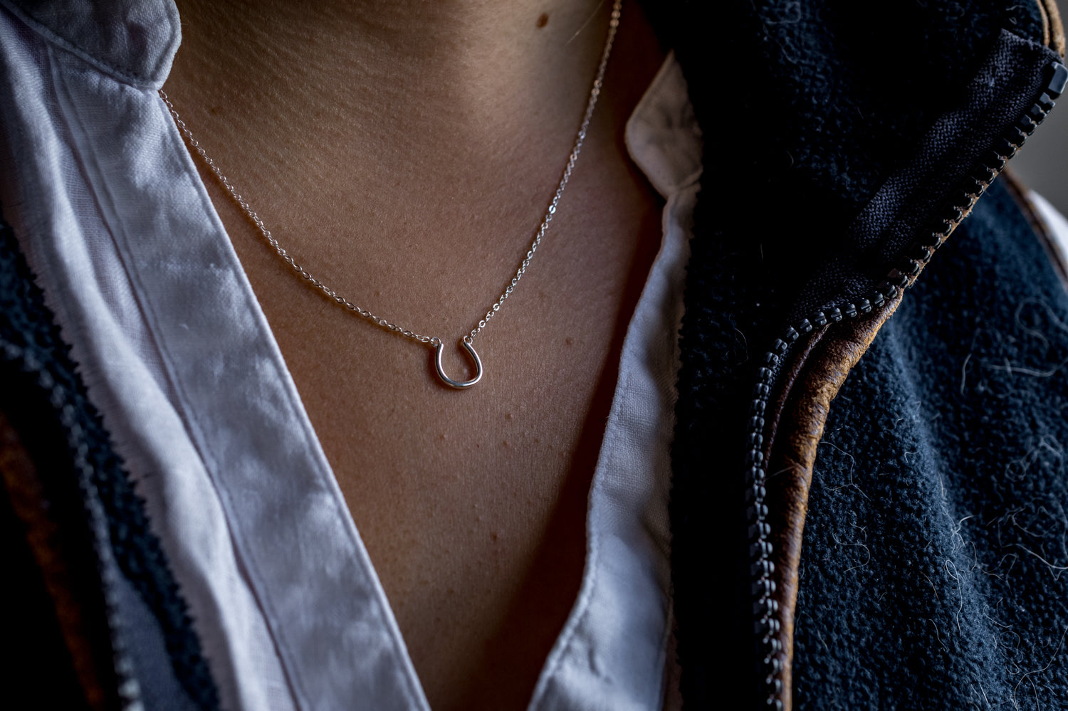 Sterling Silver Horseshoe Necklace