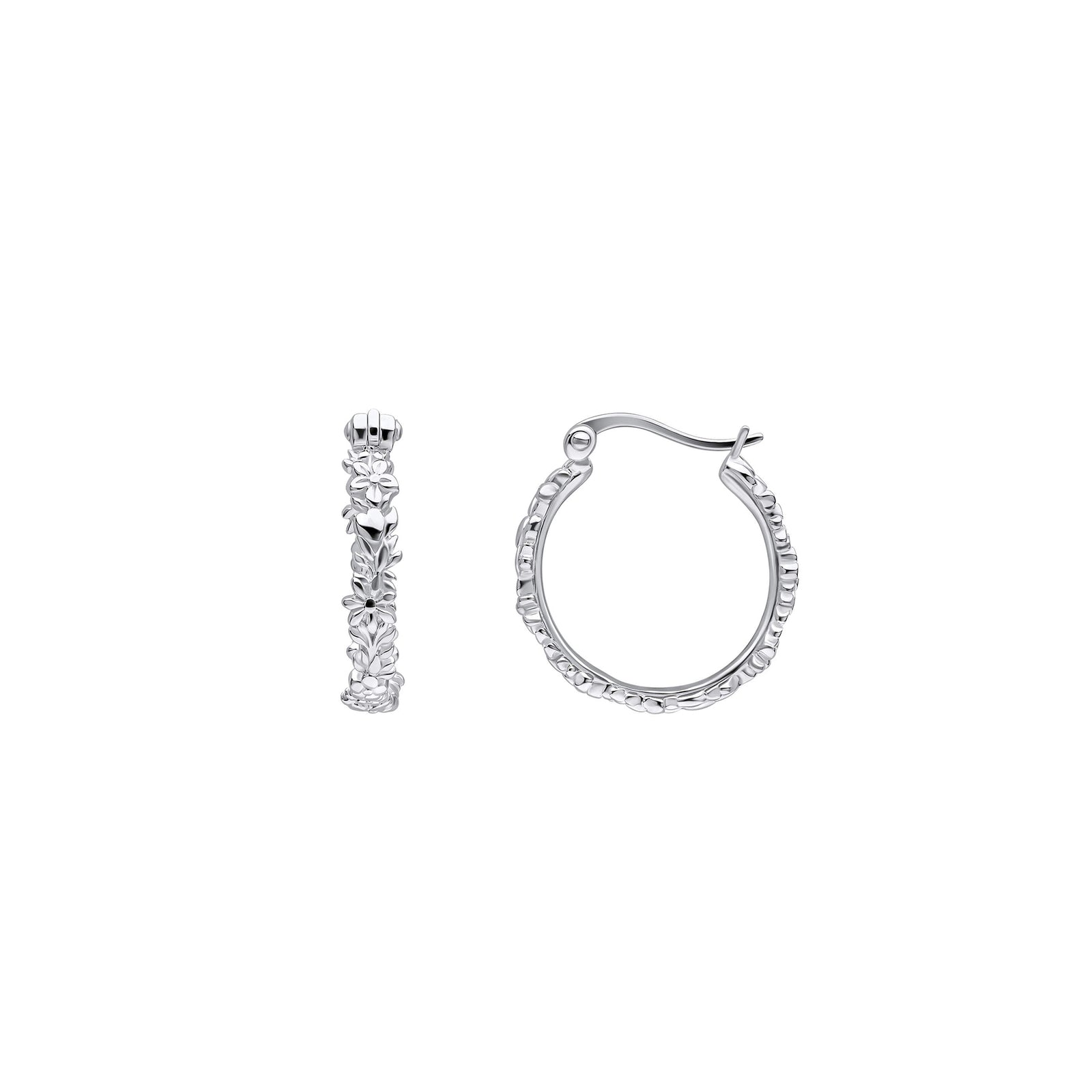 Laura Ashley Sterling Silver Naunton Folly Hoop Earrings