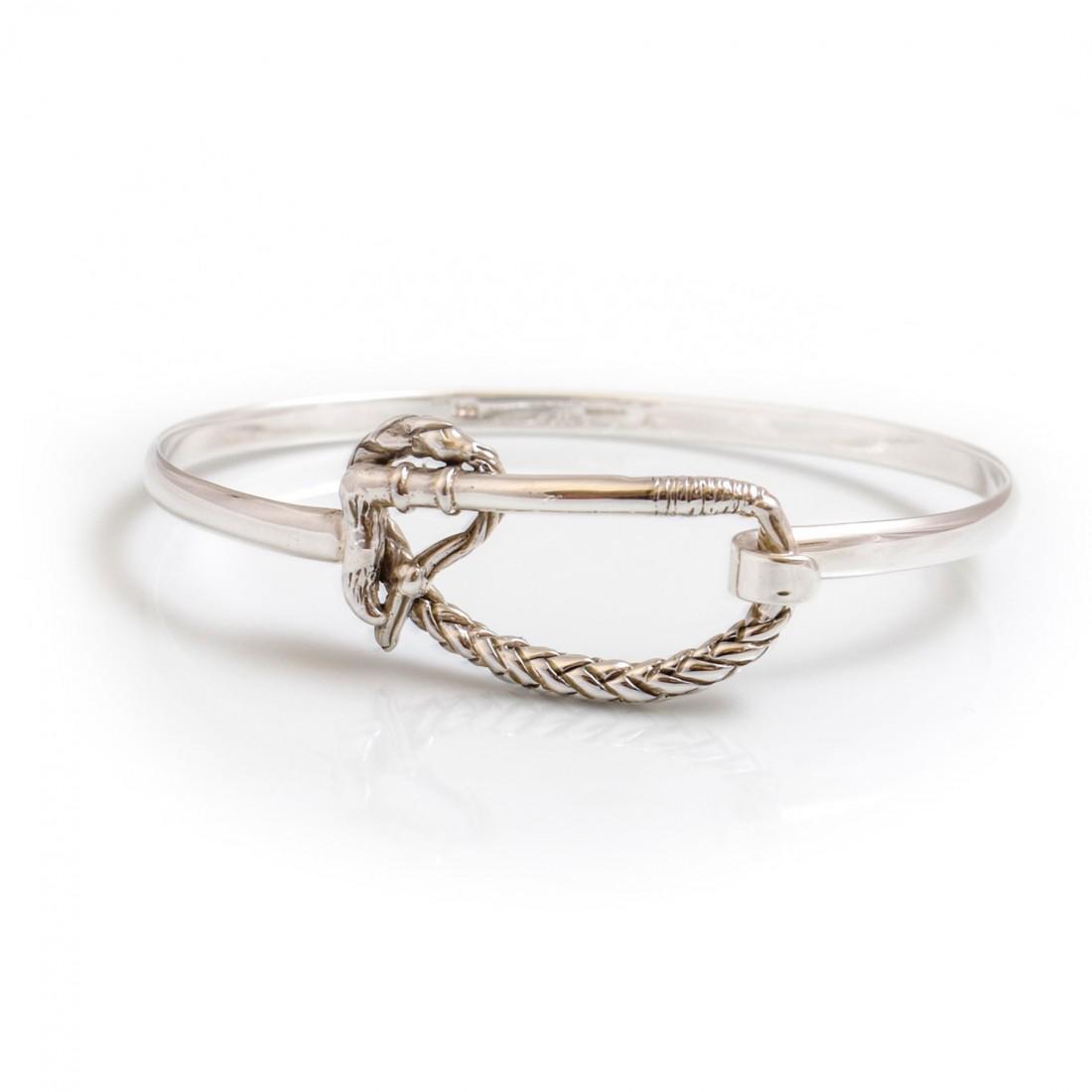 Exclusive Sterling Silver Riding Whip Bangle