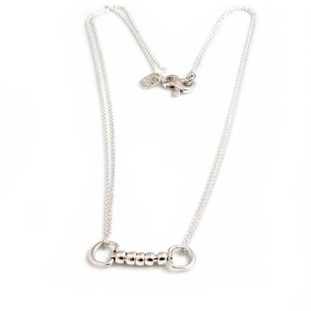 Exclusive Sterling Silver Cherry Roller Snaffle Necklace