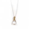 Sterling Silver & Two Tone Stirrup Pendant
