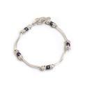 Sterling Silver Multi-link & Pearl Bracelet