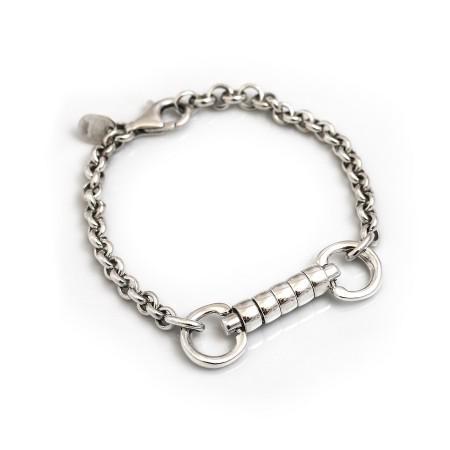 Exclusive Sterling Silver Snaffle Fob Cherry Roller Bracelet