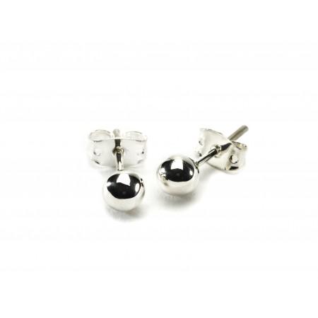 8mm Sterling Silver Ball Stud Earrings