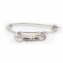 Exclusive Sterling Silver, CZ And 18ct Rose Gold Plated Cherry Roller Stock Pin