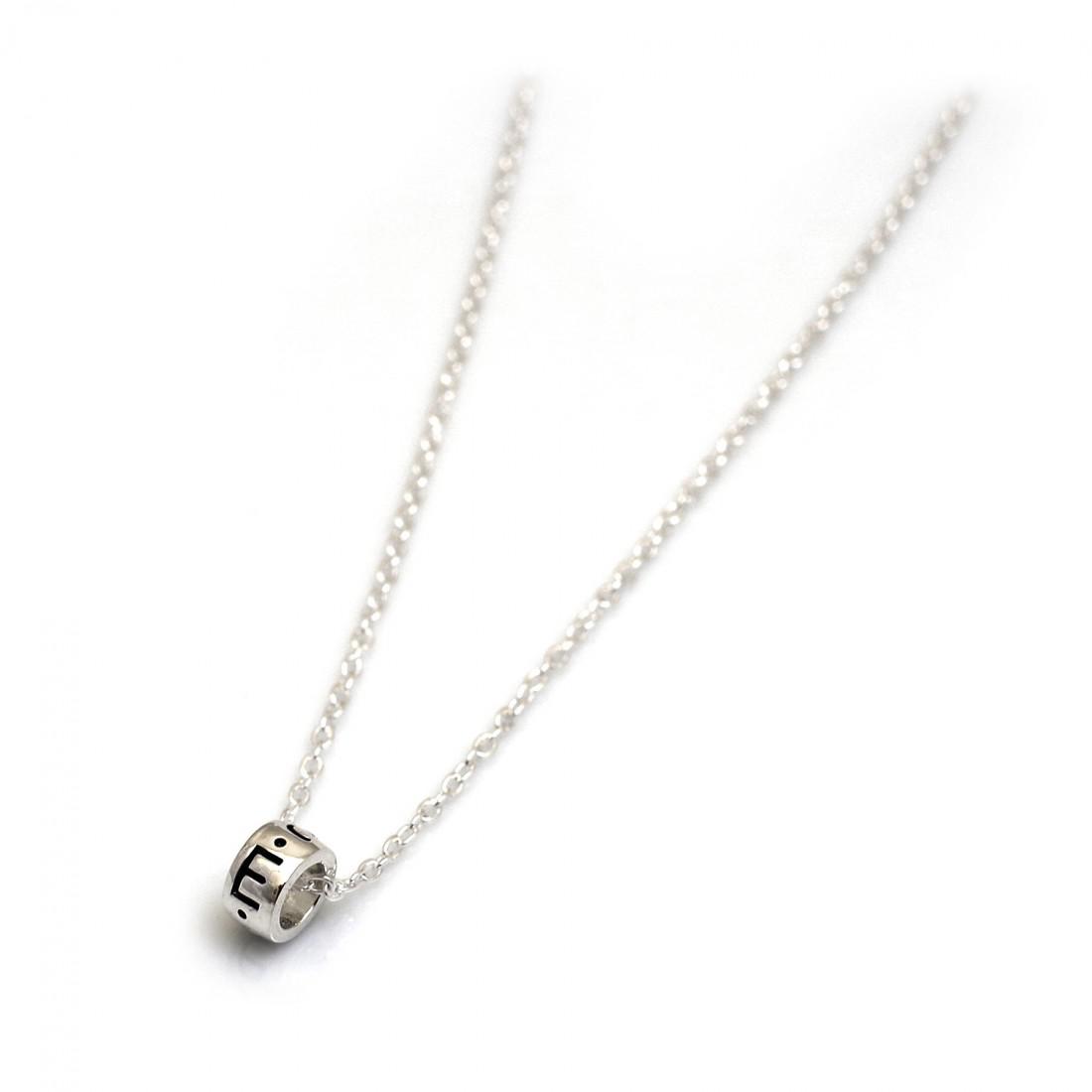 Exclusive Sterling Silver Letter Roller Bead Necklace