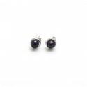 Sterling Silver & Freshwater Blue Pearl Earrings
