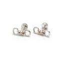 Exclusive Sterling Silver & 9ct Rose Gold Cherry Roller Cufflinks