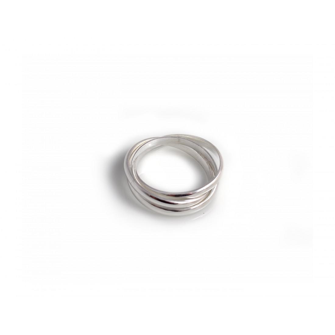 Sterling Silver Three Strand Russian Band Ring