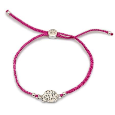 Exclusive Jemima Layzell Trust, Sterling Silver Rose Friendship bracelet