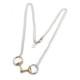 Sterling Silver & 18ct Gold Plated Double Chained Snaffle Necklace
