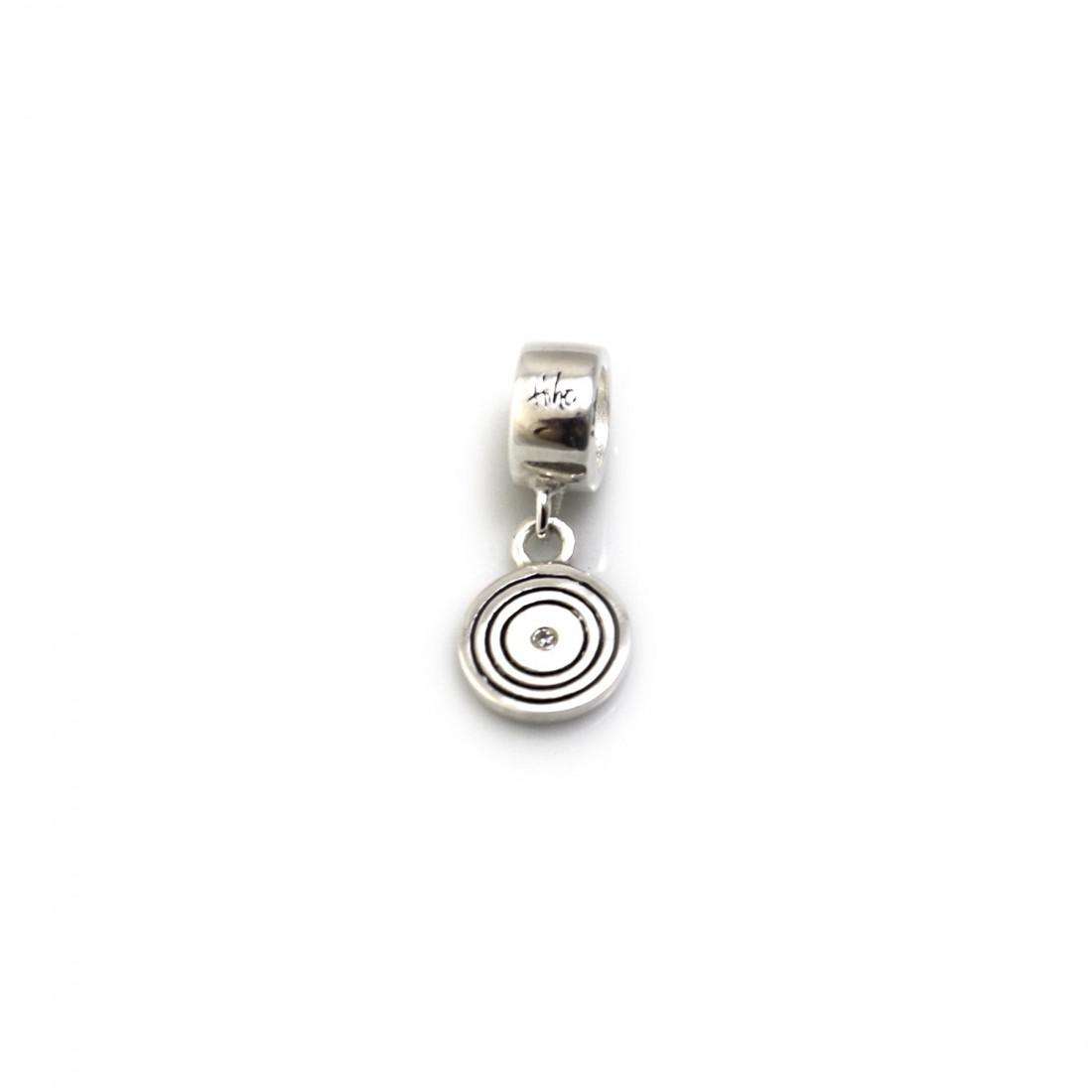 Exclusive Sterling Silver & CZ Clay Pigeon Roller Charm