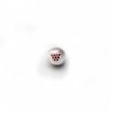Exclusive Sterling Silver Roller  Bead With Red CZ Heart