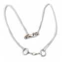Exclusive Sterling Silver French Link Snaffle Necklace