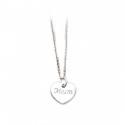 Sterling Silver Mum Heart Pendant With Chain
