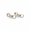 Exclusive Sterling Silver & 18ct Gold Plate Cherry Roller Snaffle Earrings