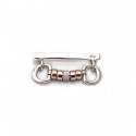 Exclusive Sterling Silver, CZ & Rose Gold Plated Engravable Cherry Roller Stock Pin