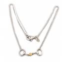 Exclusive Sterling Silver & 18ct Gold Plated French Link Snaffle Necklace