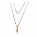 Exclusive Sterling Silver & 18ct Gold Plated Wheat Pendant With Chain