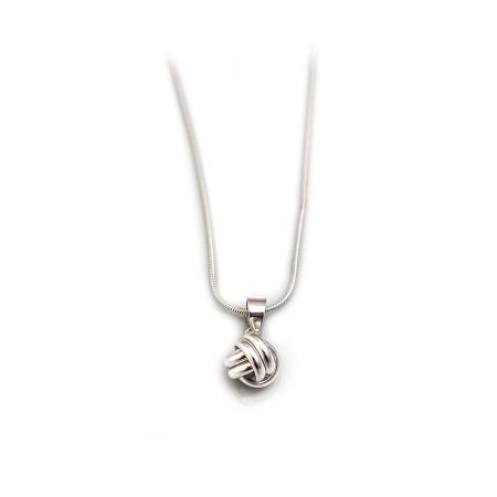 Sterling Silver Knot Pendant With Chain