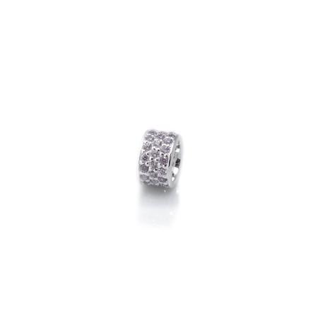 Exclusive Sterling Silver & Lilac CZ Starlight Roller Bead