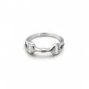 Exclusive Sterling Silver Detailed Snaffle Ring