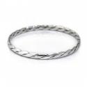Sterling Silver Wave Bangle