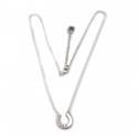 Exclusive CZ & Sterling Silver Horseshoe Necklace