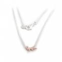 Exclusive Sterling Silver & 18ct Rose Gold Double Chained Foxy Necklace